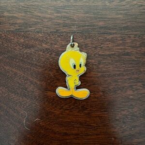 Vintage Tweety Bird Looney Tunes Charm And Collection Of Tweety Bird Button Pins